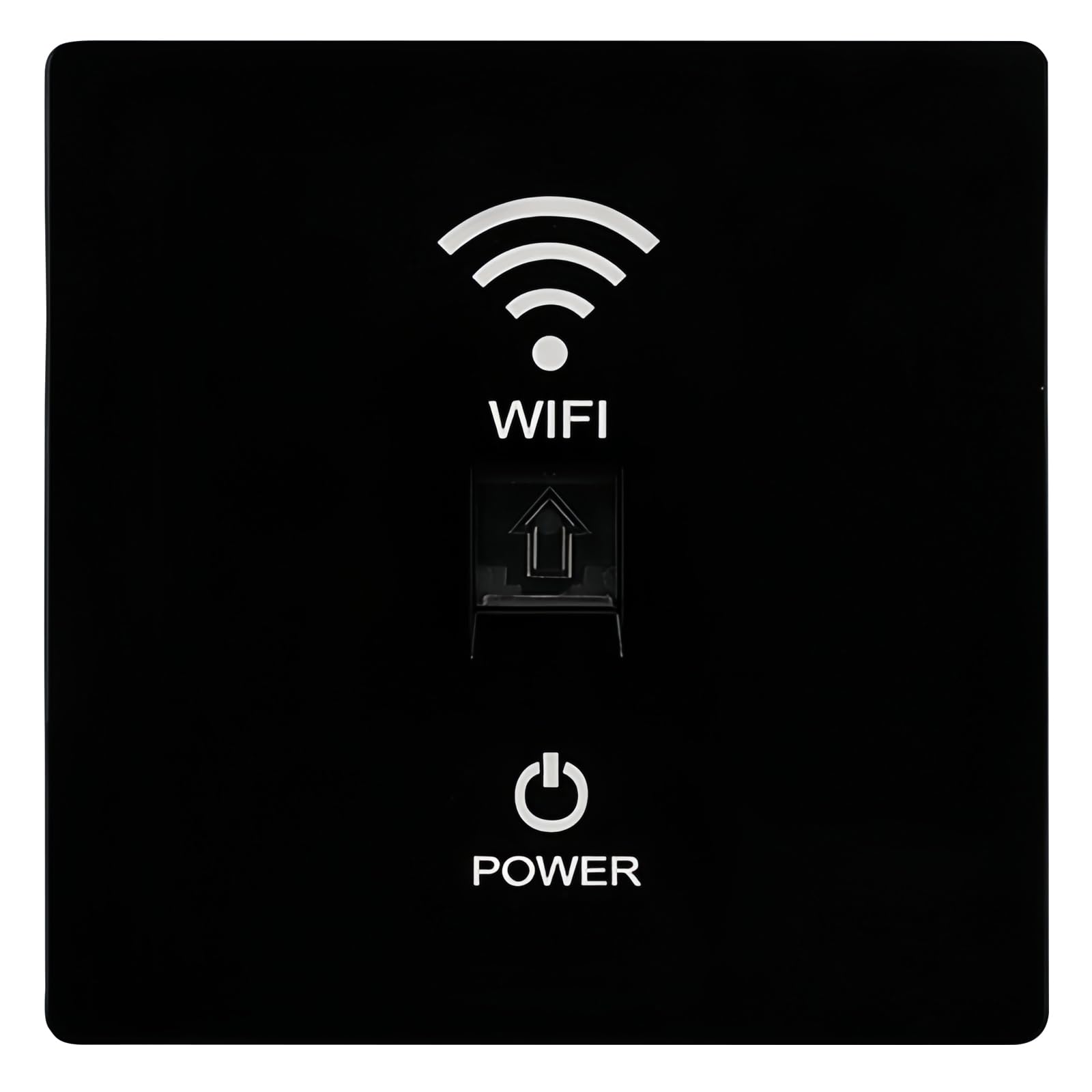 110V 220V Wall - Mounted Smart WiFi Router - 1000Mbps High - Speed AP with Relay Function (Black)