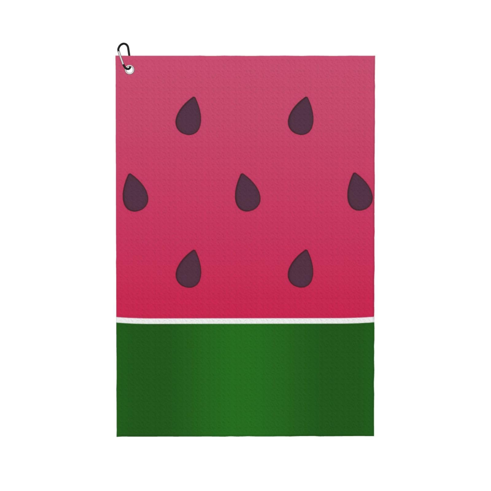 Hnnkloy Watermelon Fruit Summer, 16x24 in Portable Waffle Golf Towels with Carabiner Clip for Golf Bag