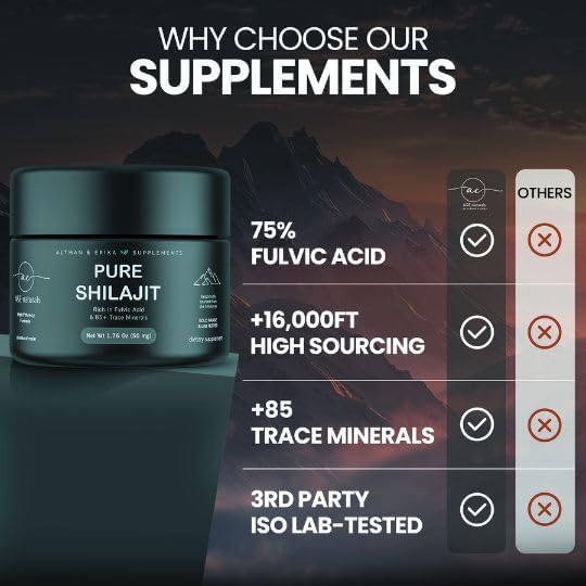 Miniatura 3 de Altman & Erika A&E Naturals Resina Shilajit Resina orgánica del Himalaya de alta calidad, ácido fúlvico y más de 85 oligominerales  Grado puro A