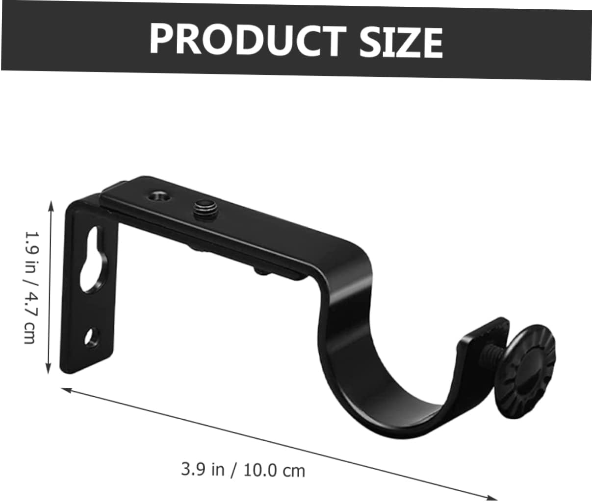 10Pcs Curtain Rod Brackets for Wall Support Bracket for Drapery Rods Easy Installation Holders for Bedroom Living Room Office Home Decor