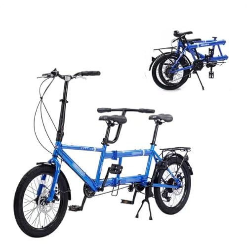Klappbares Tandemfahrrad, 20-Zoll-Klapp-City-Tandemfahrräder, Beach-Cruiser-Fahrrad für Erwachsene â€¦ – Miniatur
