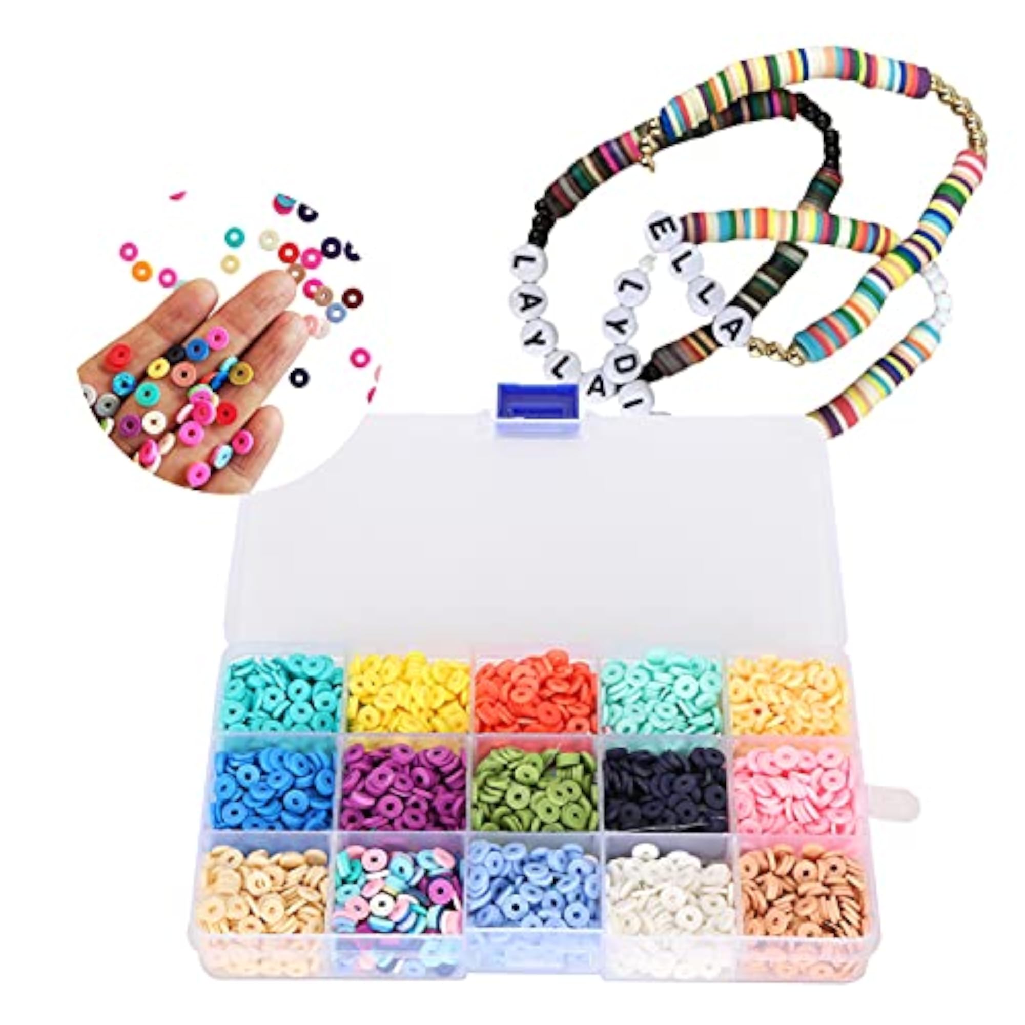 Flat Clay Beads for DIY Necklaces and Bracelets