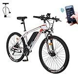 【Hochleistungs-Stoßdämpfungssystem】e bike. Mit einer guten Stoßdämpfung und Leder Sitzkissen Fafrees Citybike bietet Sie ein komfortableres Fahrerlebnis für alle Straßenbedingungen wie Straße und MTB-Berg stabiler machen. Es ist ideal für Damen und Herren(Anwendbare Höhe 150-200cm) und ein perfektes Transportmittel für den Pendeln.