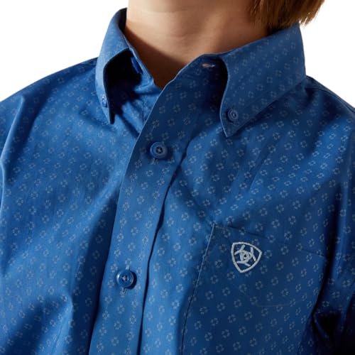 Ariat Boy's Royal Blue Stratford Long Sleeve Shirt4