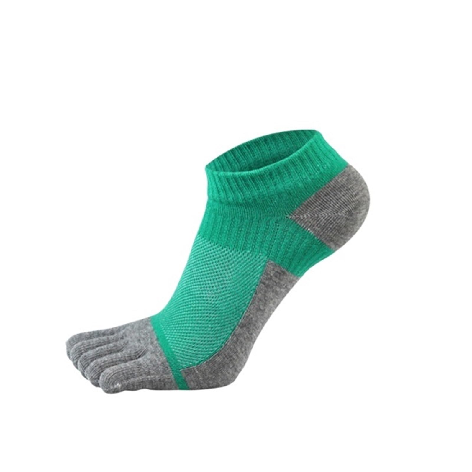 ITRHJTGP Finger Socks 5pairs Cotton Five Finger Socks Mens Sports Breathable Mesh Comfortable Shaping Anti Friction for Fitness(5 Pairs Green)