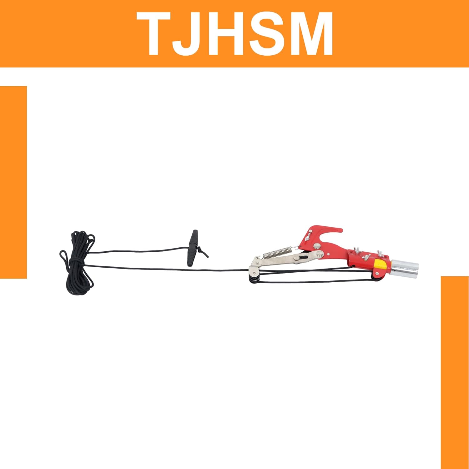 27Ft 8 Knots Yellow Pole Saws Manual Tree Pruning Saw Band Scissors for Pruning Palms and Shrubs Sharp Steel Blade and Scissors High Branches Trimming Branch
