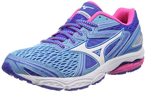 Mizuno - Wave Prodigy Wos, Zapatillas de Running Mujer, Multicolor (Aquarius/White/pinkglo 02), 36.5 EU