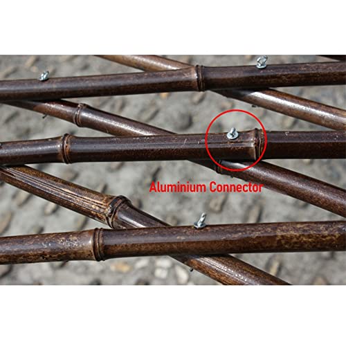 Treillis extensible bambou marron support plantes grimpantes lierre clématite