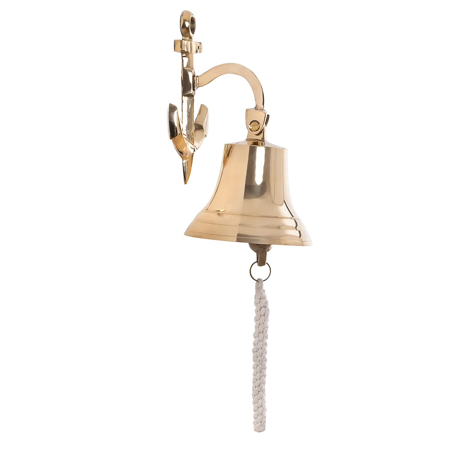 Moritz Nostalgie Schiffsglocke Messing Glocke Anker Befestigung zur Wandmontage Bootsglocke