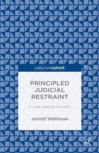 Buy Principled Judicial Restraint: A Case Against Activism — BookShops.in