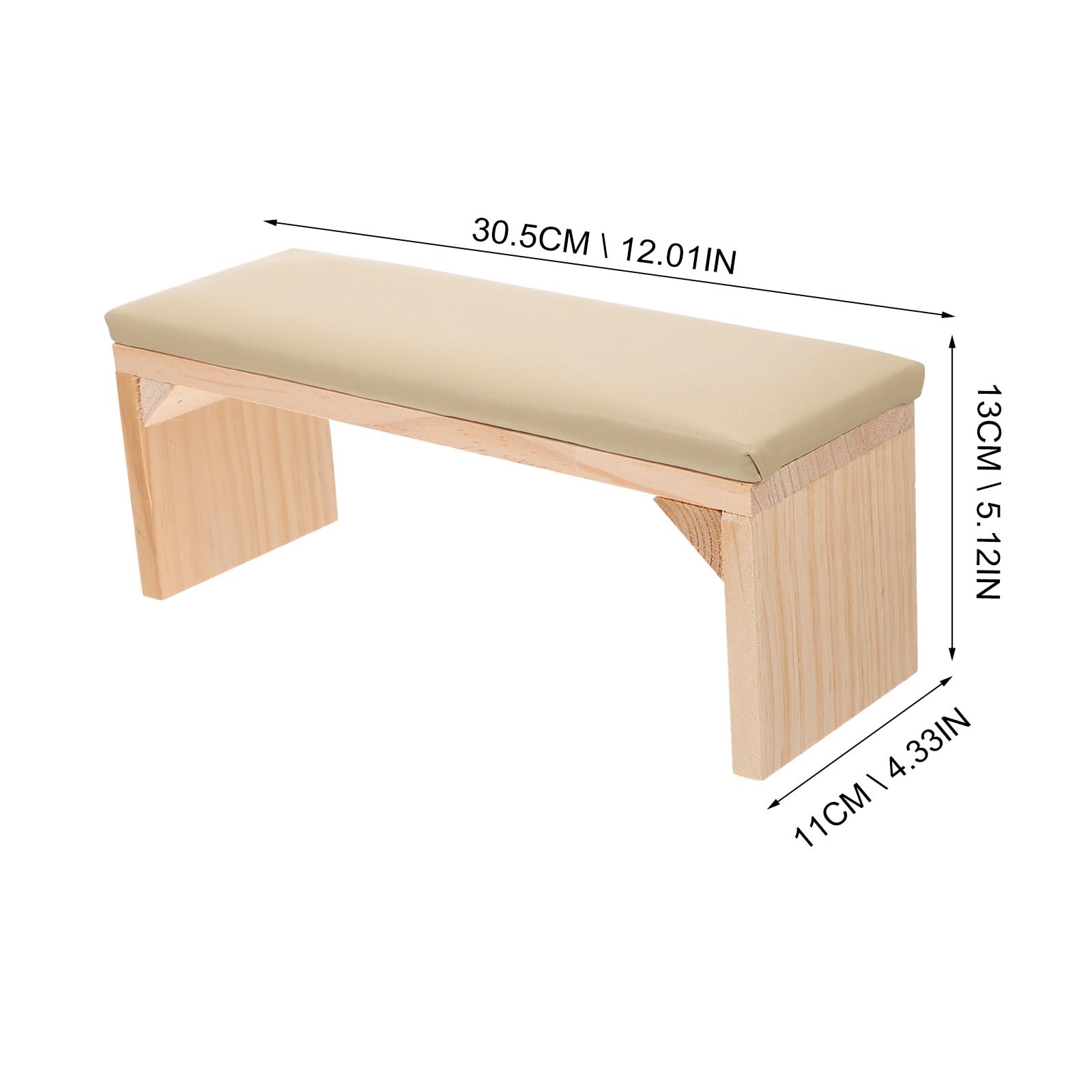 Cuscino Poggiamano in Pelle Beige per Manicure Professionale e Principianti, Comodo e Resistente, per Nail Art e Pratica Unghie