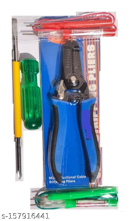 Continuity Tester to check all Cables Cords & Wires and Multifunctional Durable Multifunction Handle Tool Wire Stripper Stripping Pliers Size 7 inch 6inch scredriver-image-29