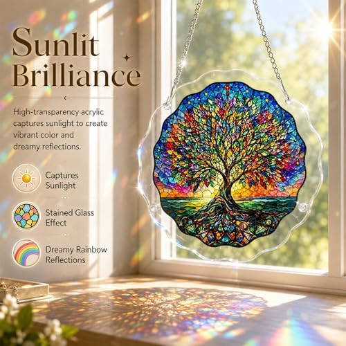 Plman Acrylic Jigsaw Puzzle Suncatcher, The Tree of Life, 7.5 Inch — view 2