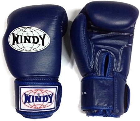 Auth Windy Muay Thai Gloves Kickboxing K1 Boxing Gloves Genuine Leather BGVH Blue - 6,8,10,12,14,16,18 oz