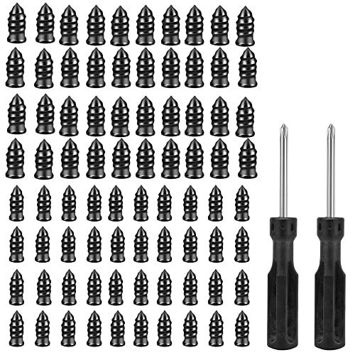 Image of 80PCS Tire Repair Rubber Nail Car Tire Repair Screw in Rubber Plug Nail Vacuum + Screwdriver Tool w /Box