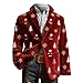 Men's Christmas Blazer Trendy Corduroy Vintage Holiday Suit Jacket Slim Fit Fashion Casual Sport Coat Winter Clothes