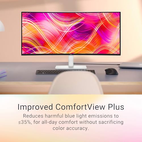 Image of Dell 34 inch UltraWide QHD Curved Monitor, 120Hz, VA Panel, AMD FreeSync Premium, LED Display, sRGB 99%, 3000:1, Anti-Glare, VESA, Integrated 2 x 5W Speakers, HDMI /USB-C&A, Height /Tilt Adjustable, White