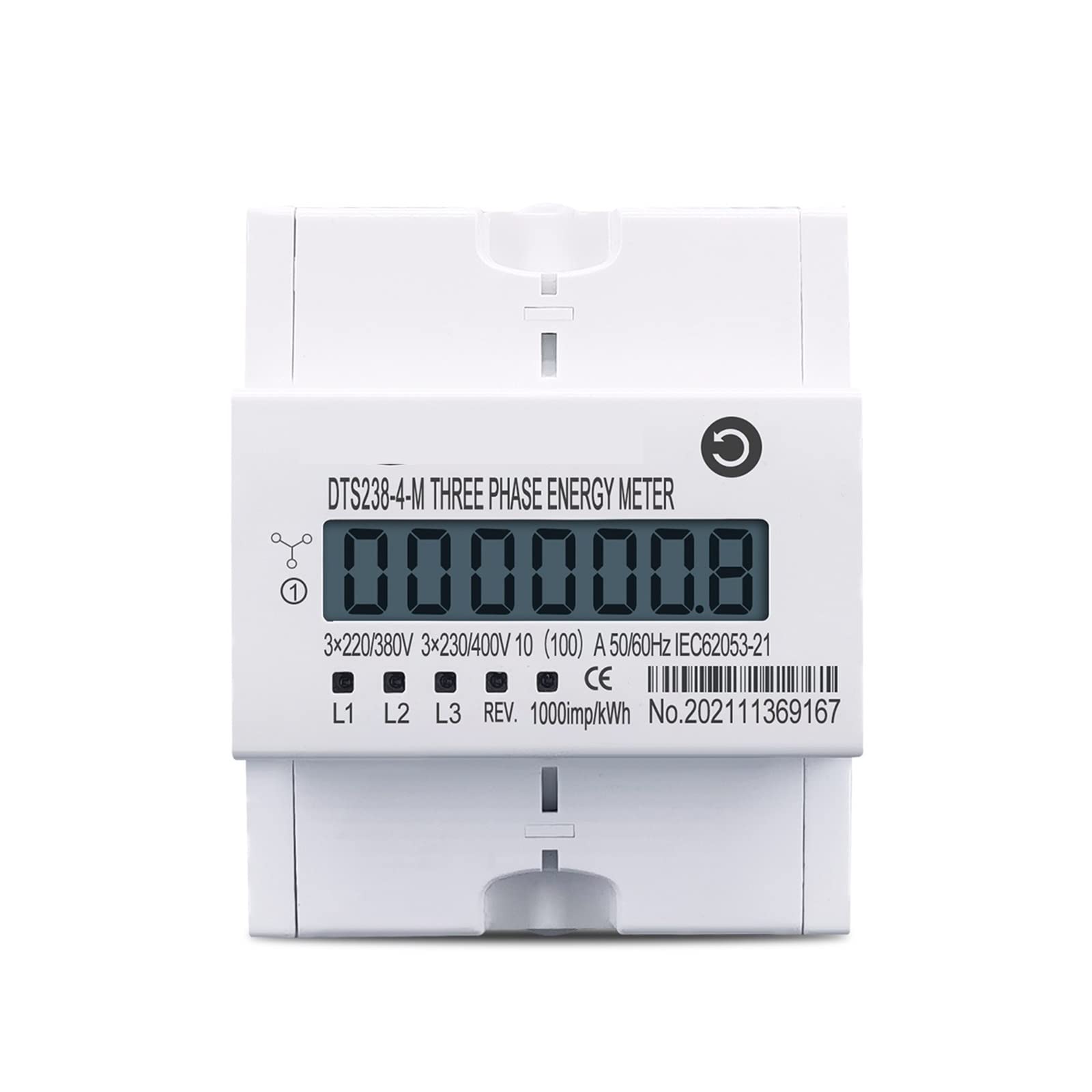 Inteligentny Monitor Energii, 4P 100A trójfazowy na szynę Din KWH watogodzina na szynę Din licznik energii LCD 3 * 230/400V 3 * 120/208V 3 * 220/380V typ CT 50Hz 60Hz(3X120V 1.5(6) A 60Hz)