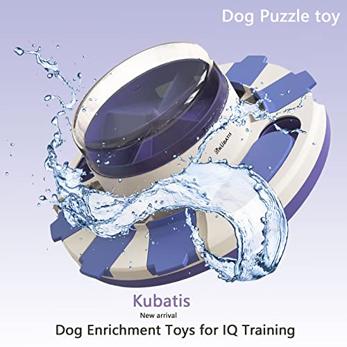 Kubatis Dog Puzzle Toys Level 3 2 1, Dog Treat Puzzle Slow Feeder, Interactive Enrichment Toys For Large/Medium/Small And Smart Dog, Dog Food Dispenser For Boredom And Mental Stimulation (Purple). #TOP5