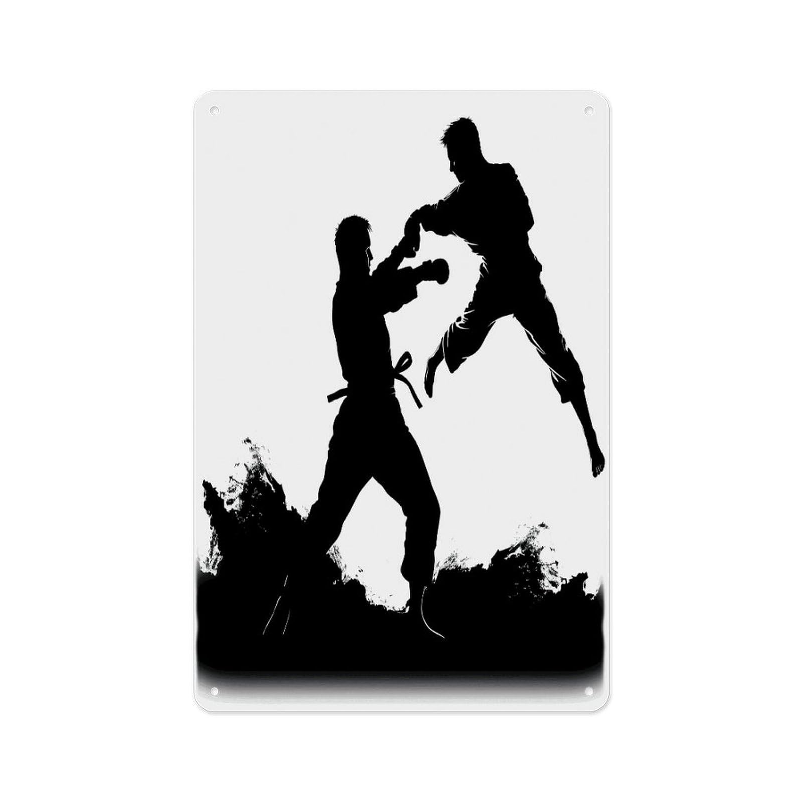Fekiloot Style Kickboxing Wall Decor Metal Signs Tin Signs Poster