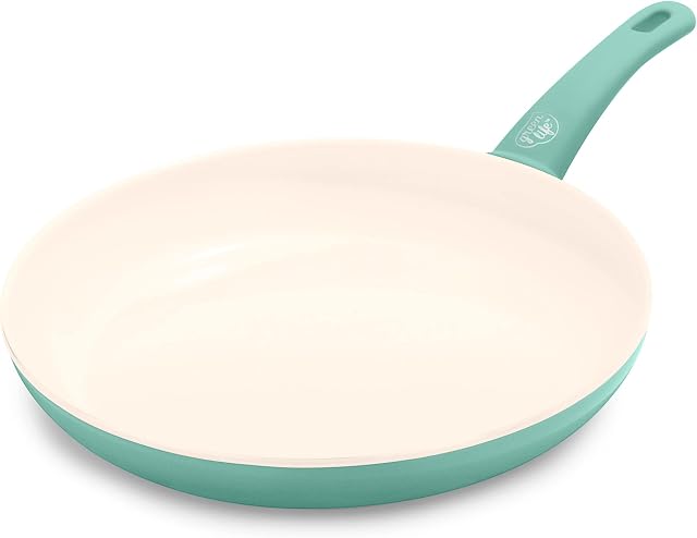 GreenLife Soft Grip Healthy Ceramic Non-Stick 30 cm Frying Pan, PFAS-Free, Turquoise