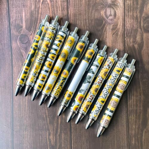 Image of Sunflower Pens Sunflowers Pen for Women Teacher Appreciation Gifts Work Office Desk Classroom Decor Supplies Stationary Set Accessories Party Favors Theme for Writing Journal Planning (30, Multicolor)