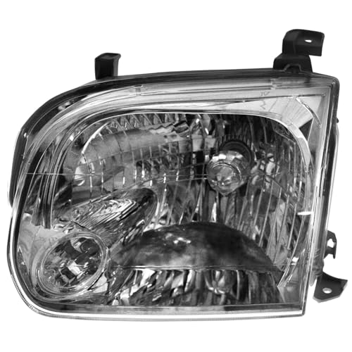 Image of TRQ Driver Side Headlight Assembly Compatible with 2005-2007 Toyota Sequoia 2005-2006 Tundra Double Cab Crew Cab TO2502158
