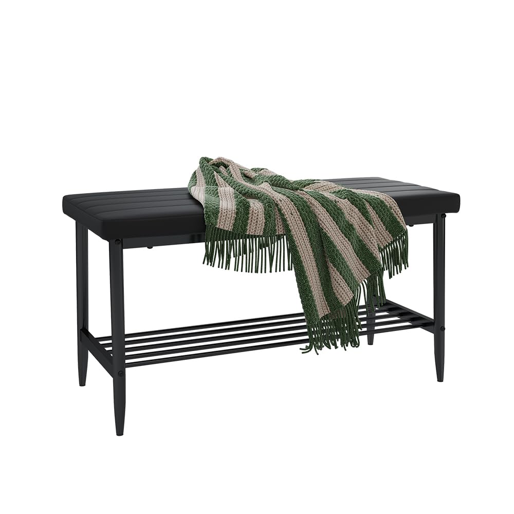 Vicco Sitzbank Grand, Schwarz, 85 x 35 cm, zur Verwendung als Essgruppe in Küche oder Esszimmer