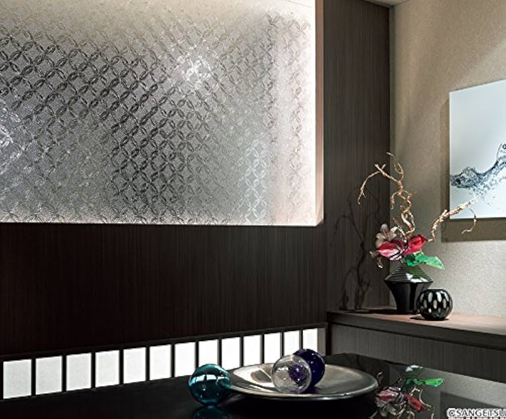 Amazon | サンゲツ 壁紙42m モダン ダマスク シルバー 金・銀 SG