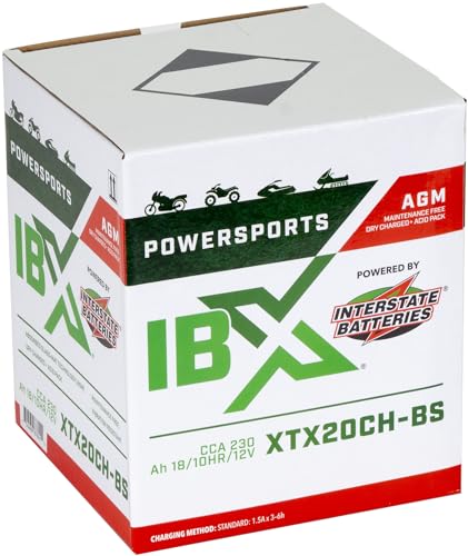 Image of Interstate Batteries IBX YTX20CH-BS Powersports Battery 12V 18Ah 230CCA AGM