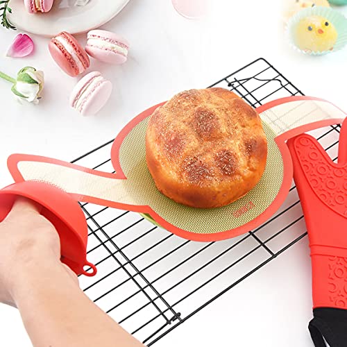 Silicone Baking Mat For Dutch Oven, Bread Sling - Non-Stick Round Silicone Baking Mat With Long Handle, Reusable Silicone Mat For Baking Pan For Bread/Tortilla/Macaron/Pastry #TOP3