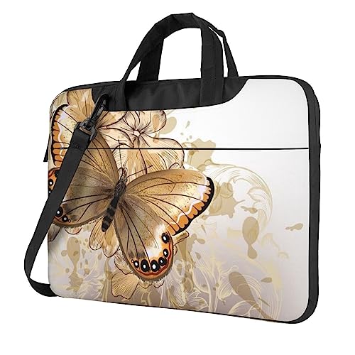 Sac pour ordinateur portable grande capacité Mallette de voyage et travail fleurie