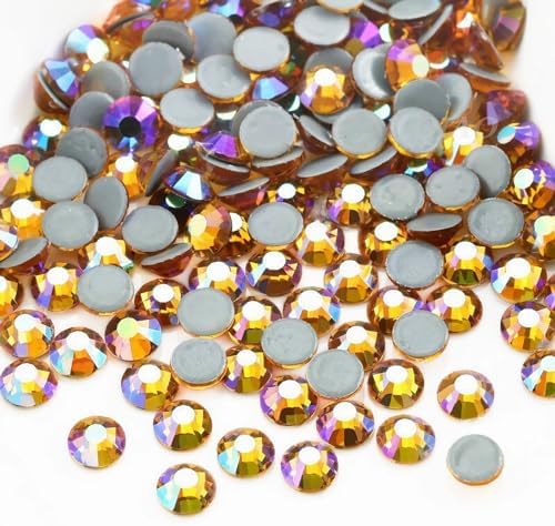 Jollin Hot Fix płaskie cyrkonie szklane diamenty, kamienie szlachetne do zdobienia paznokci, rękodzieła, dekoracji, ubrania, buty 4,0 mm (16ss 576 szt., ametyst)