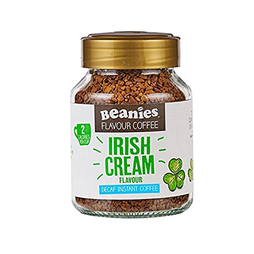 Beanies Flavour Decaf Instant Coffee -Irish Cream Flavored Decaf Coffee - Instant Freeze Dried Coffee - Vegan, Sugar Free & Low Calorie - Bold & Adventurous Full-On Flavor Instant Decaf Coffee