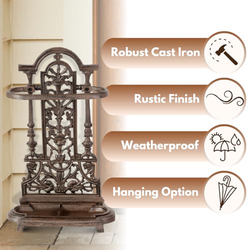 Garden Mile Vintage Antique Style Heavy Duty Cast Iron Umbrella Stand Walking Stick Holder Home Organisation Home Decor Umbrella Stand For Hallway Office Organisation Walking Stick Holders - Cosy Home Interiors Garden Mile Vintage Antique Style Heavy Duty Cast Iron Umbrella Stand Walking Stick Holder Home Organisation Home Decor Umbrella Stand For Hallway Office Organisation Walking Stick Holders - Image 5