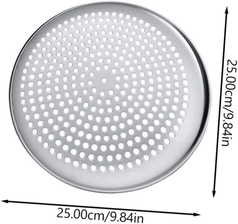 Mobestech 3pcs Pizza Pan Round Baking Crisper Tray Cake Serving Gluten Multi-use Oven Safe Easy Clean