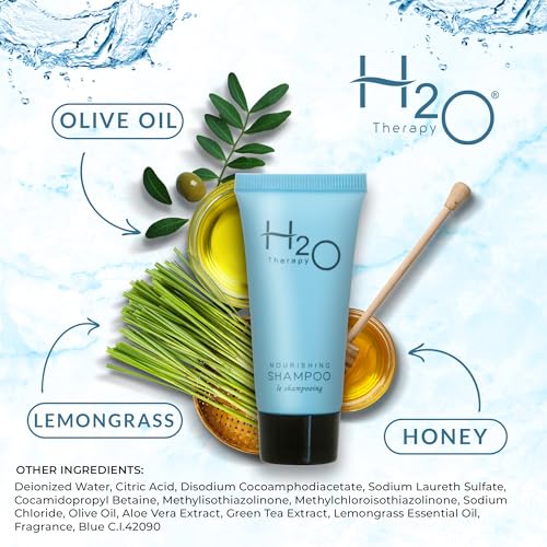 H2O Therapy Shampoo, Travel Size Hotel Hospitality, 1 oz (Case of 300) - Thumbnail 4