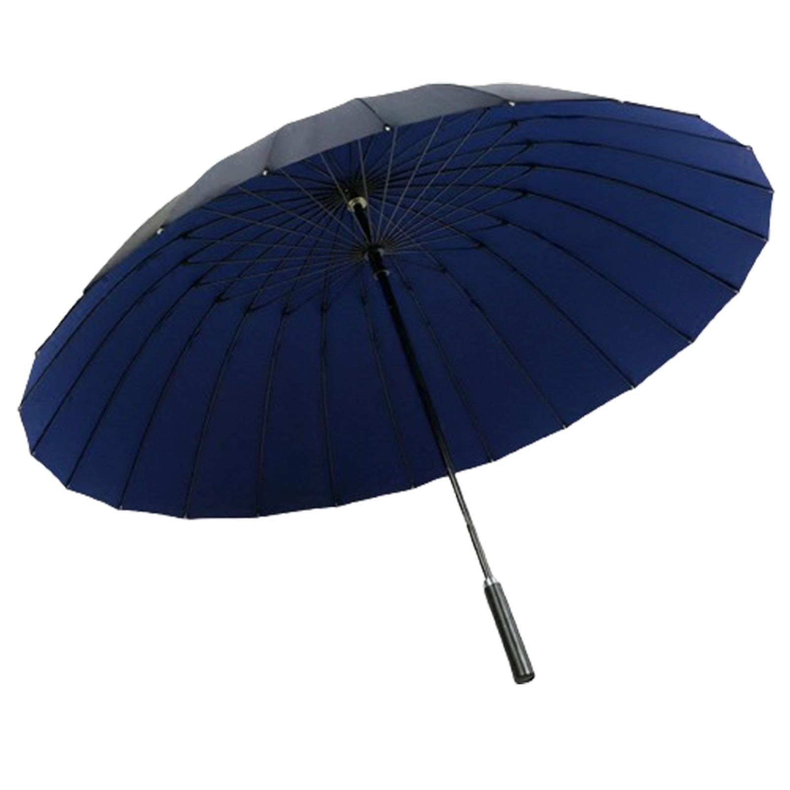 Dwuwarstwowy parasol 24K, wiatroodporny parasol golfowy, dwuwarstwowy męski parasol automatyczny, otwieranie i zamykanie jednym kliknięciem (navy blue)