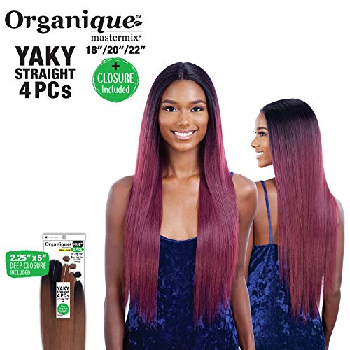 Organique Mastermix Shake-N-Go Synthetic Weave - YAKY STRAIGHT 4PCS 18"/20"/22" (613)