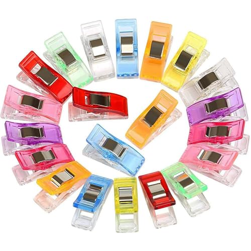 JIADEXIN 30 Pcs Sewing Clips Set - Colorful Sewing Clips for Fabric Quilting Clips for Sewing Plastic Fabric Clips Crafting Clips Quilting Accessories Small Clips for Sewing Crafting