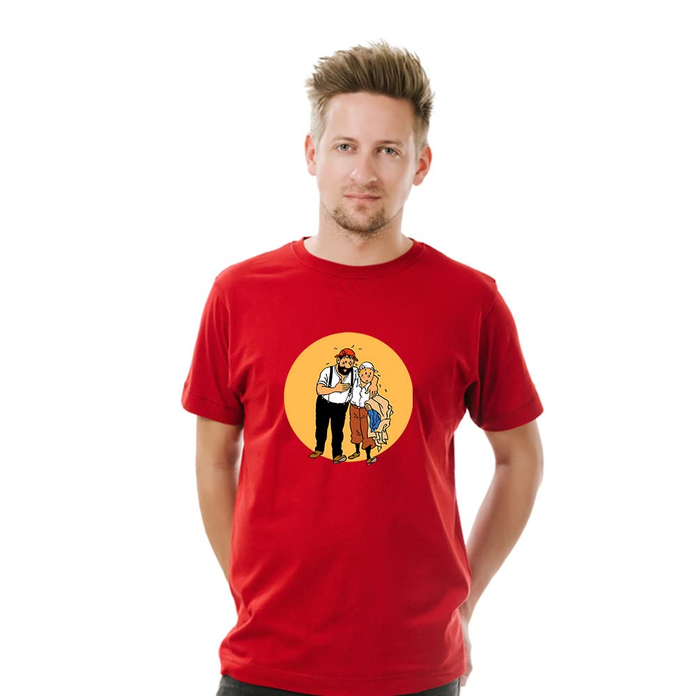 MontaeTintin & Haddock Men's Tshirt Red