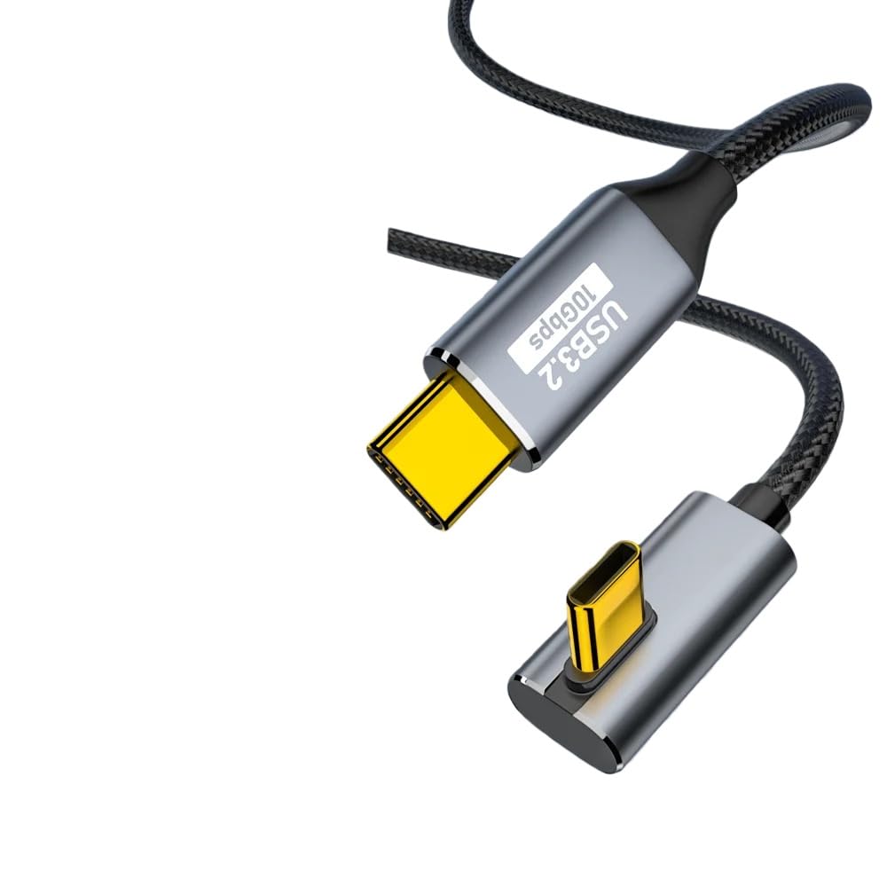 Cable USB C 3 Gen2 de 5 A, 100 W, 10 Gbps, tipo C a C, 4 K, 60 Hz, cable de video QC4.0 3.0 de carga rápida (1,5 m)