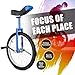 ZIJINGM Balance Bike Wheel Unicycle, Height Adjustable, with Unicycle Stand, Suitable for City Commuting, Performing Stunts