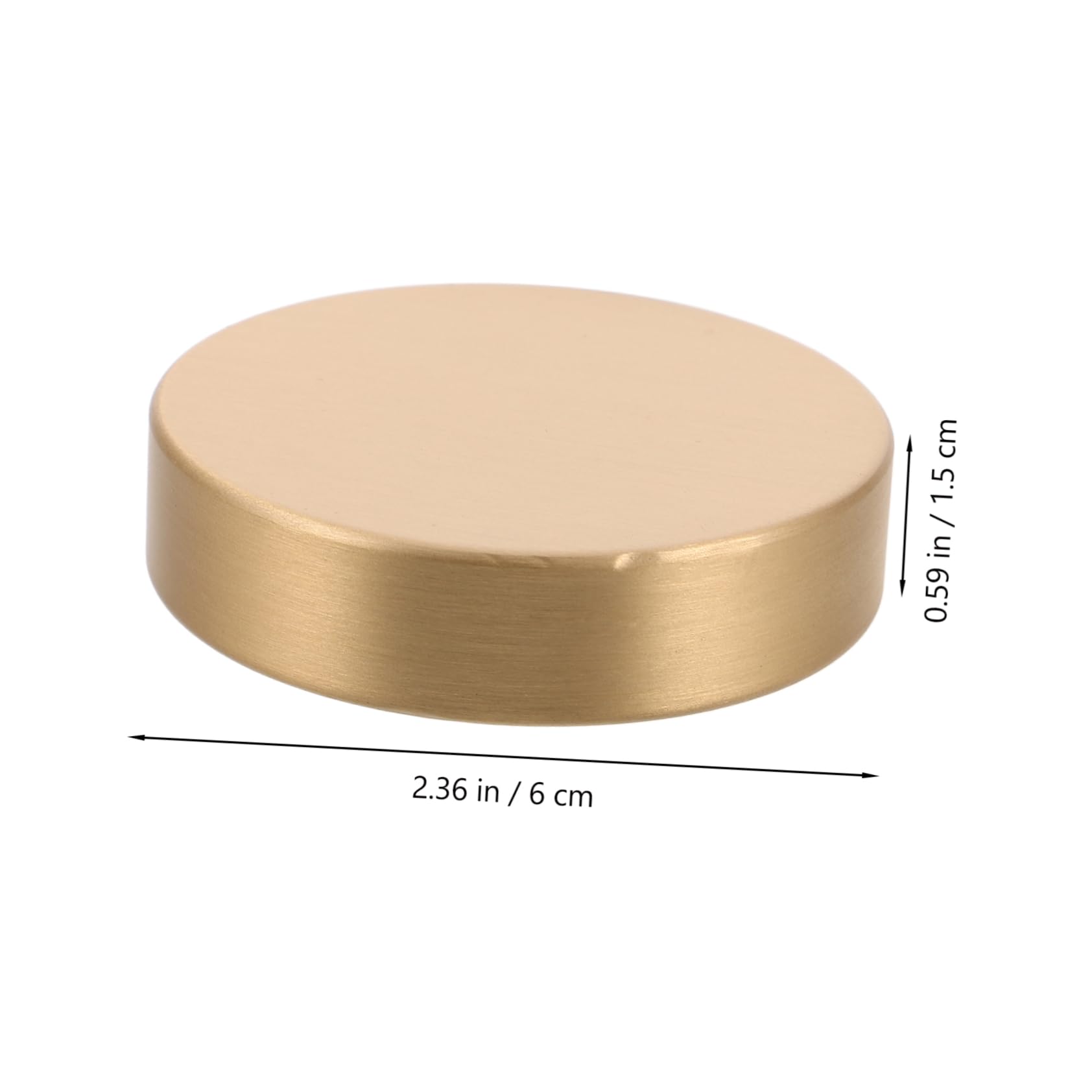 Runder Briefbeschwerer aus Messing, Goldfarben, Antik, 1 Stück
