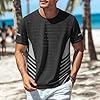 Mens T Shirt Gym Running T Shirts for Men Oversized Summer Short Sleeved Tee Tops Breathable Quick Dry Crew Neck Active Wear Sport Fitness Workout T-Shirt Hiking Clothes Black 4XL #2
