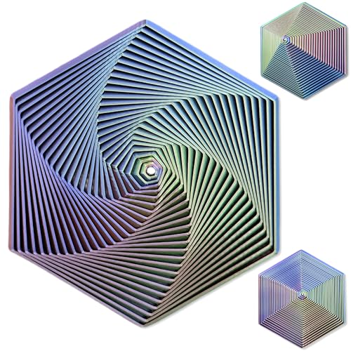 Echehi Dégradé Fractale Fidget Toys pour Enfants et Adultes, Conception en Spirale 3D pour Soulager L'anxiété, Jouet Anti Stress. Dégradé Violet