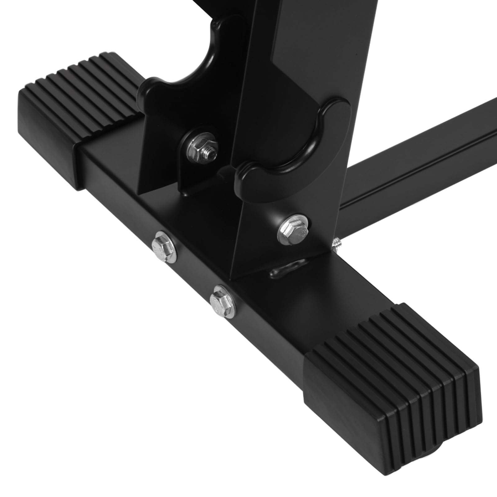 Reheyre Supporto per manubri resistente, supporto per pesi in acciaio a 5 o 6 livelli, supporto per alberi per manubri con telaio ad A, organizer compatto per casa e palestra, base antiscivolo, design