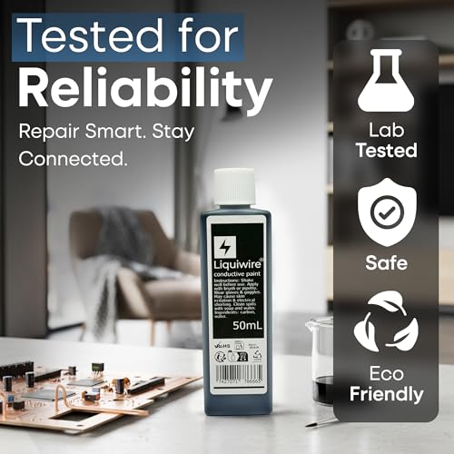 Electrically Conductive Paint 50ml - Water-Based Carbon Coating for Guitar Shielding, PCB & Remote Control Repair - Matte Black EMI/RF Shield - Image 7