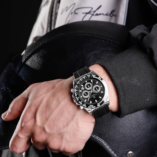 Image of Carlington Nitro Analog Chronograph Men's Polyurethane Strap Wrist Watch | Quartz Movement | Water & Shock Resistant Watch for Men | Casual & Formal Wear - CT 8054