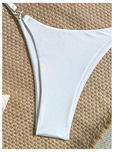 Verdusa Women's 2 Piece Bikini Set Self Tie High Cut Swimsuit Bathing Suit4